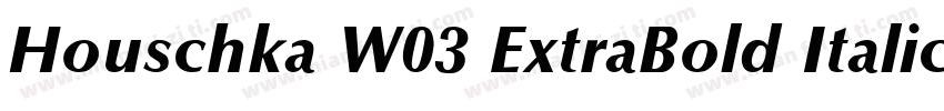 Houschka W03 ExtraBold Italic字体转换